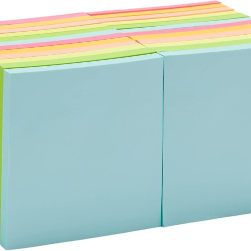 Square Sticky Notes for Organizing Reminders To Do Lists Clean Removal 3X3 24-Pack Assorted Colors