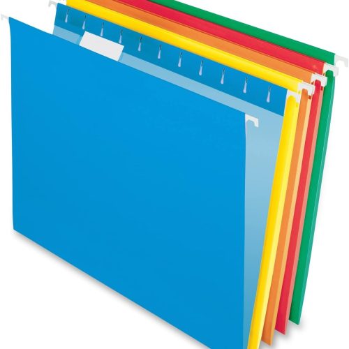 Hanging File Folders Assorted Colors 1/5-Cut Adjustable Tabs 25 Per Box