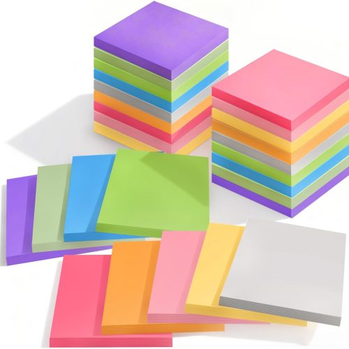 27 Pack of 3X3 Inch Sticky Notes Self-Stick Memo Pads 1620 Sheets in Total Great for Home Office and School
