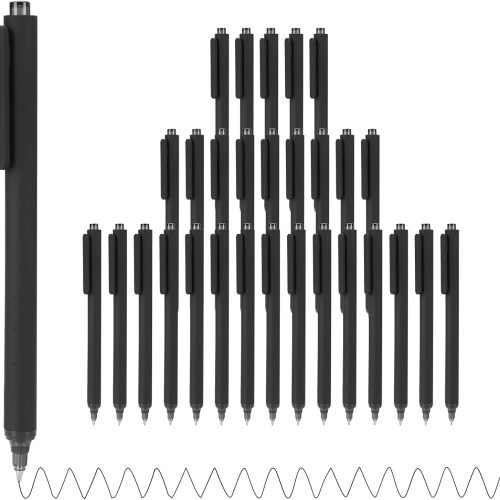 Pens Bulk Black Ballpoint Pens 1.0mm Medium Point Smooth Writing No-Smear Click-Type Bulk Pens for School Corporate Journals