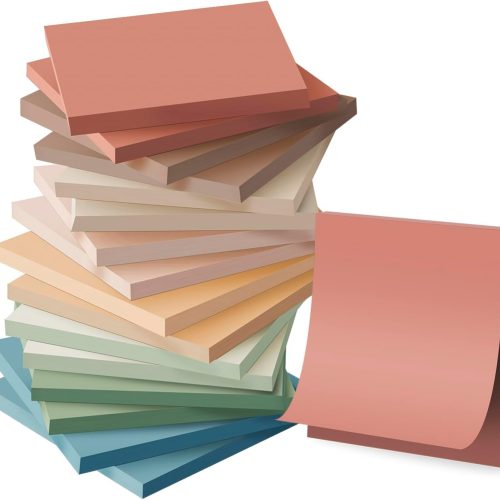 Sticky Notes 3X3 Vintage Colors Sticky Pads Recyclable Easy to Stick for Home Office Notebook