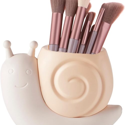Snail-Shaped Multifunctional Pen Holder Storage Box Yellow