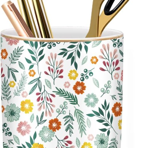 Hexagonal Creative Multifunctional Pen Holder Desk Organiser White