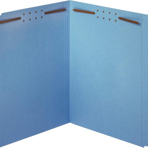 Fastener Folders 2 Fasteners Blue 1/3 Cut Tabs 50 Per Box