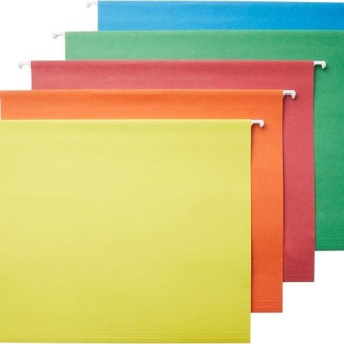 Hanging File Folders for Efficient Filing Assorted Colors Pack of 25