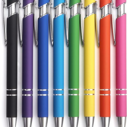Ballpoint Pen 2-in-1 Stylus 1.0 mm Black Ink Retractable Ballpoint Pen with Stylus Tip Metal Stylus Pen for Touch Screens