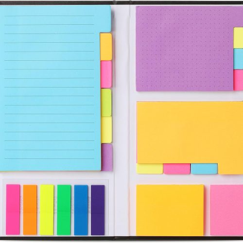 Sticky Notes Set 410 Pack Ruled Dotted and Blank Notes with 150 Index Tabs Divider Sticky Pads for Bible Study Office School Planning