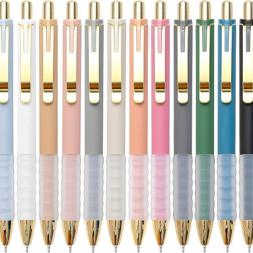 Ballpoint Pens Black Medium Point 1mm Pen with Super Soft Grip Retractable Pens