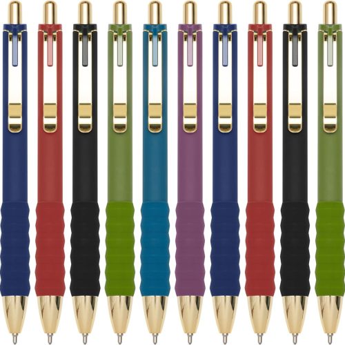 Ballpoint Pens Black Ink Ball Point Pen with Super Soft Grip Medium Point 1.0mm for Office Vintage